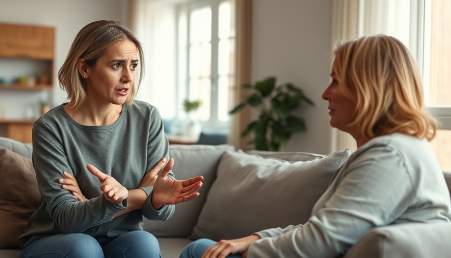 Roommates arguing on a couch, tension in apartment setting.