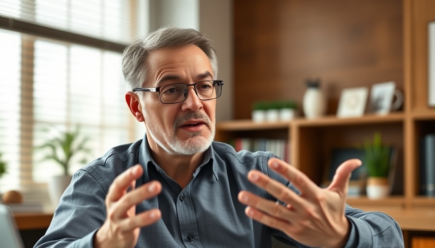 Man explaining Schedule C tax tips in a cozy office.