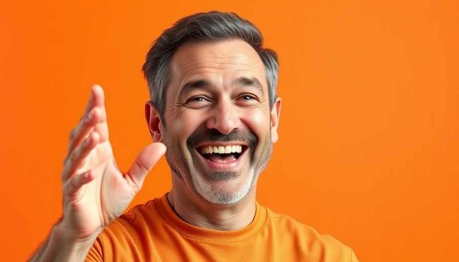 Cure for Low Energy: Enthusiastic man gesturing warmly.