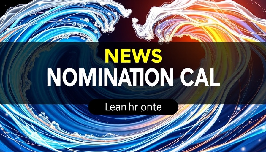 2026 Newsmaker nominations banner with blue and gold waves.