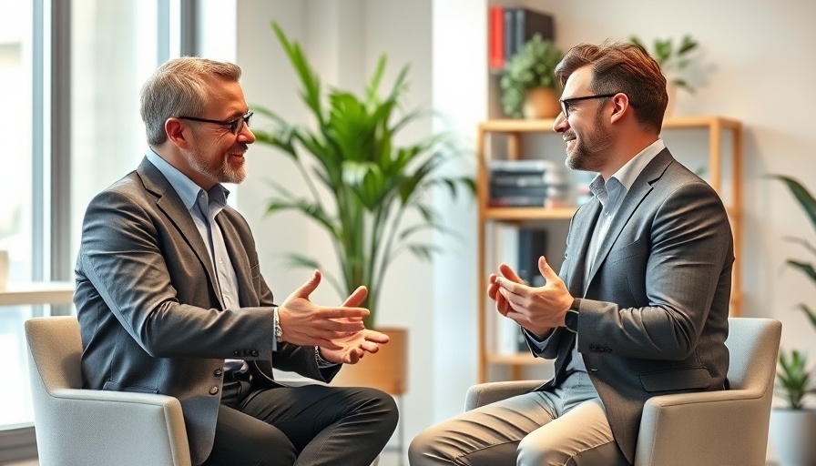 Discussion on risk-adjusted returns in real estate syndications in a modern office setting.