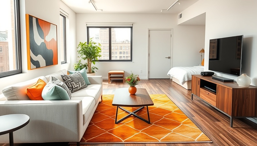 Modern interior of an NYC HDFC co-op, cozy living space.