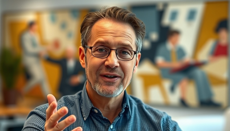 Middle-aged man discusses SALT Deduction Workaround in office.