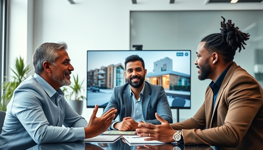 Three people discussing triple net lease investments on a video call.