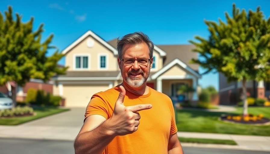 Confident man in front of house discussing finding investment properties in 2025.