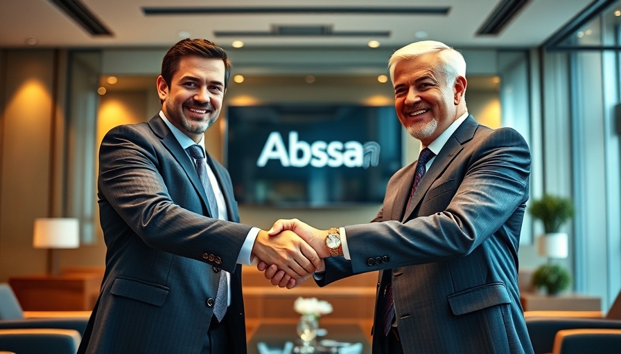 Network International and Absa Bank executives shaking hands at a partnership event.