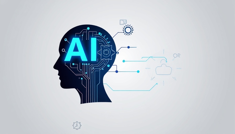 AI mortgage system concept with gears and digital interfaces.