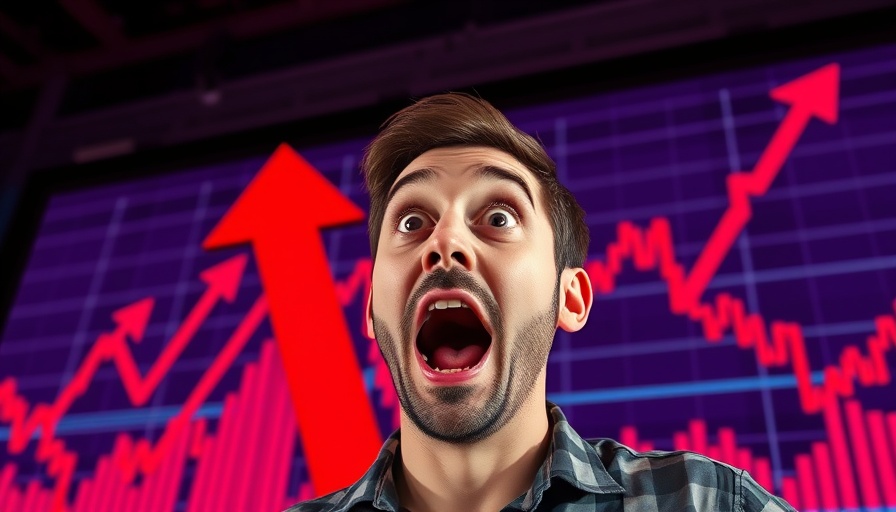 Mortgage Rates Drop to 2025 Lows visual depicting shocked man with downward graph