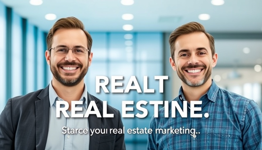 Hyperlocal marketing for real estate agents promo with two men.