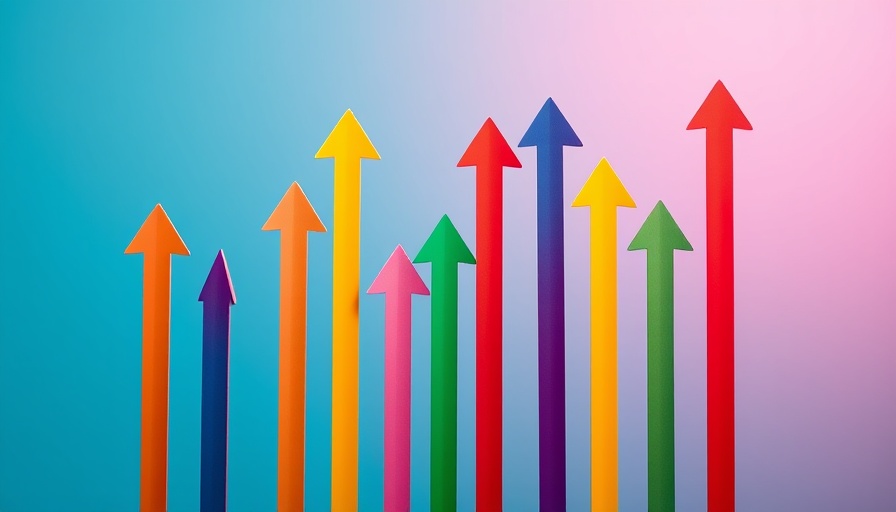 Colorful arrows symbolizing home inspection market growth.