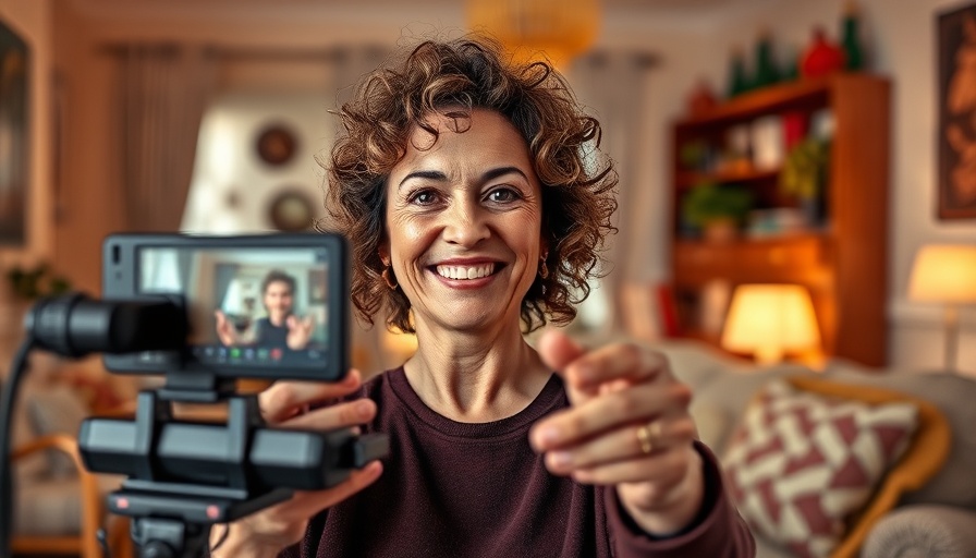 Warm smiling woman discussing content for realtors on social media.