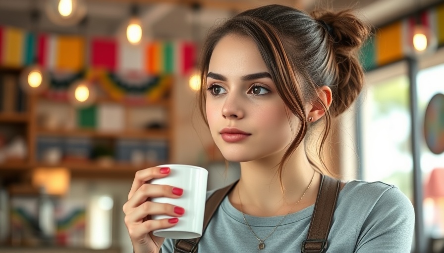 Casual woman spreading positivity indoors, importance of spreading positivity in real estate