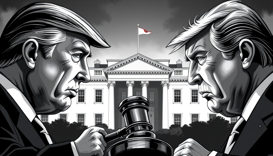 Political illustration of interest rates Trump vs. Powell confrontation.