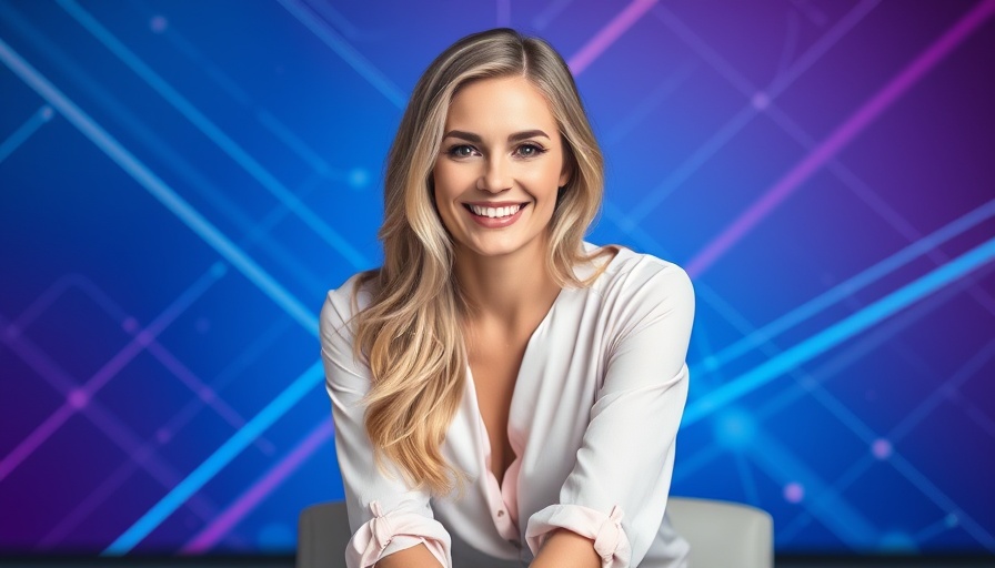 Blonde woman confidently discussing leveraging data to drive value.