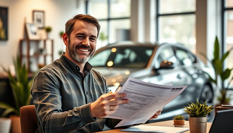 Home office auto deductions concept with man and car.