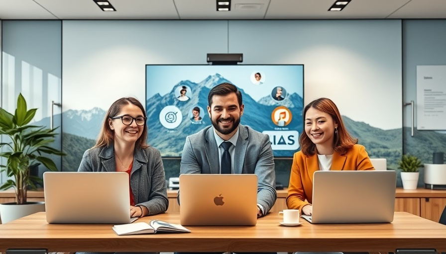 Diverse professionals discussing commercial real estate financing over a video call.
