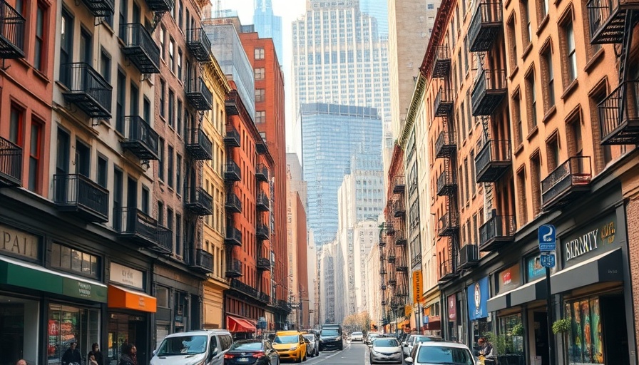 Bustling NYC street with classic architecture; mistakes to avoid as a first-time renter in NYC.