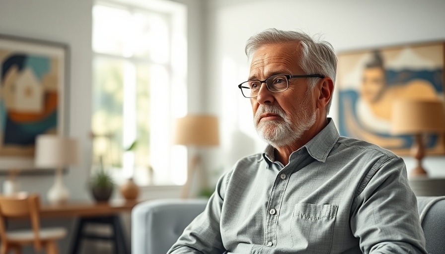 Mature man discussing owning vs renting real estate.