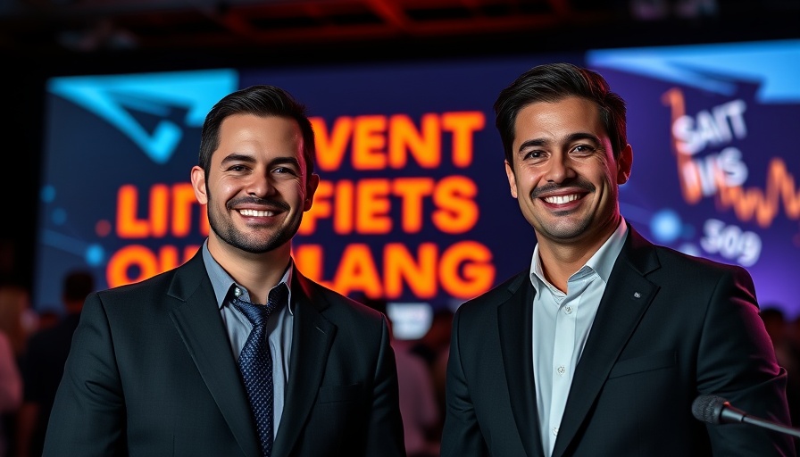 Using AI in Real Estate without Losing Human Touch: Virtual event featuring two smiling men in business attire.