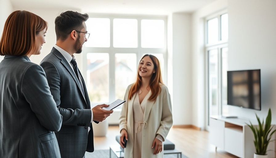 Real estate agent showing apartment to couple, Sell My House While in Forbearance