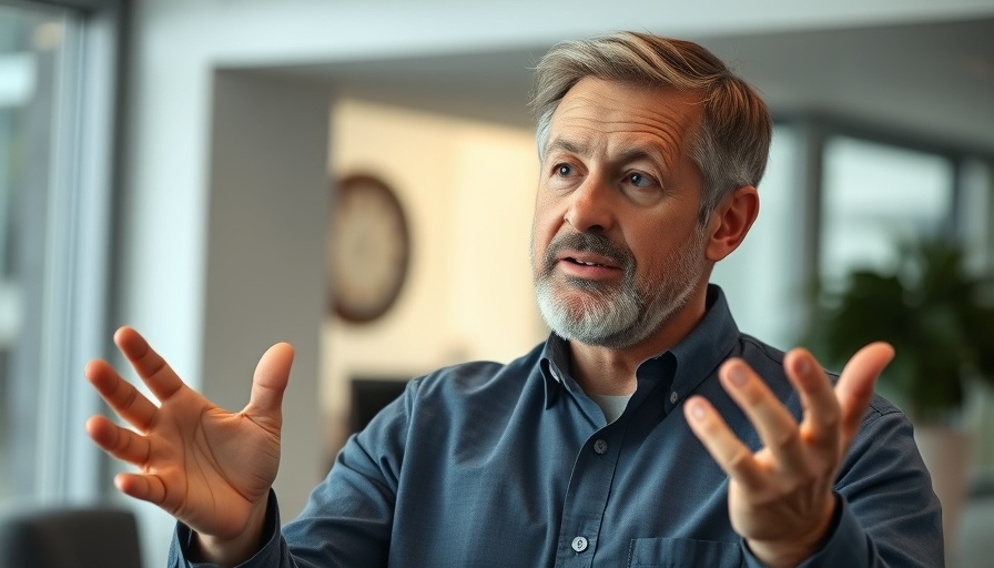 Middle-aged man discussing Bonus Depreciation Real Estate Tax Benefits indoors.