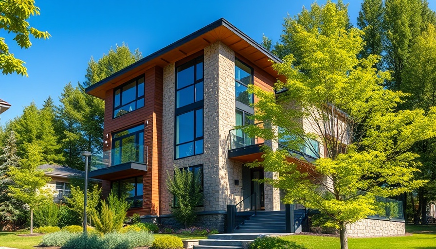 Modern Dallas home with stone and wood design, available in listings.