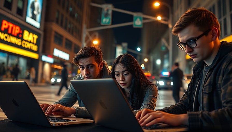 Tech-savvy group traps criminals with police at night in city.