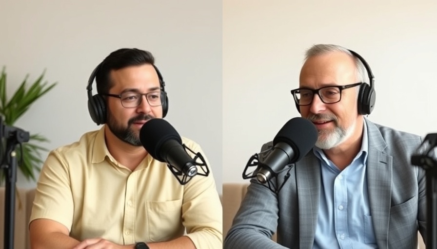 Two men in a virtual real estate podcast discussion.