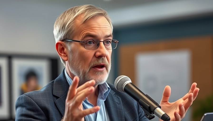 Man explaining Warren Buffett's tax rate in a studio setting.