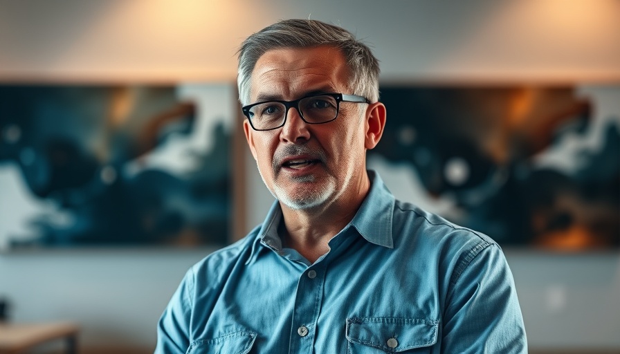 Middle-aged man explaining why every small business needs an LLC in an office setting.