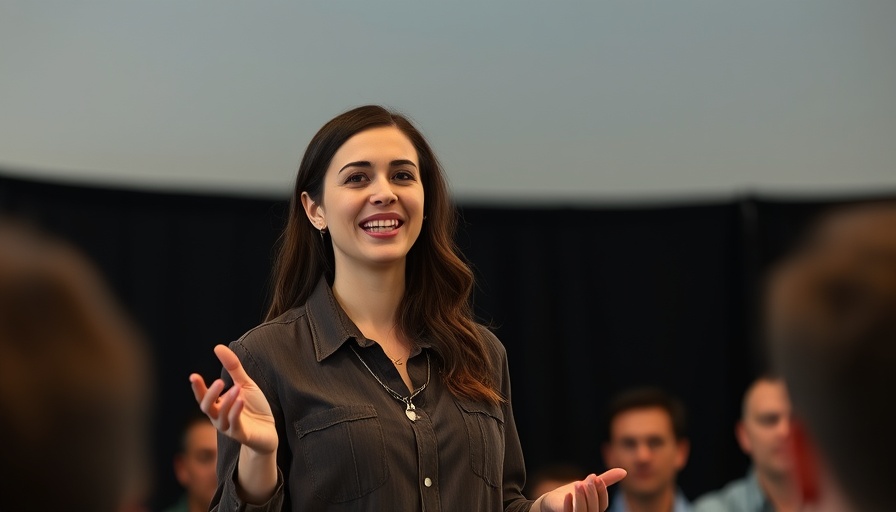 Woman discussing Property Management Software for Landlords.