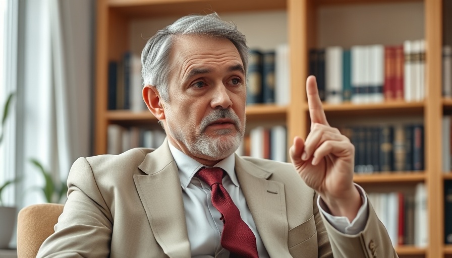 Ghost address discussion by man in beige suit.