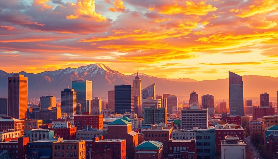 Vibrant Denver cityscape illustration symbolizing Compass acquires Colorado Home Realty