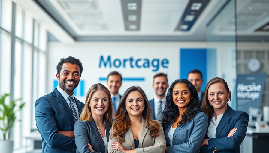 Assumable Mortgages: Real estate agents promoting deals in modern layout.