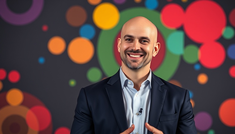 Professional event poster for 'Lead Magnet Mastery with A.I.' showcasing speaker.