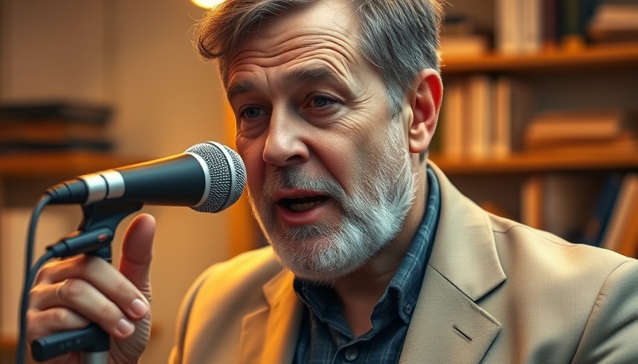 Middle-aged man discussing real estate write-offs in a studio.