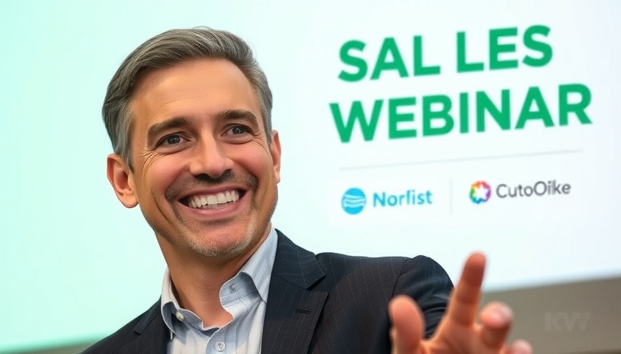 Buyer presentations techniques webinar banner with smiling host.