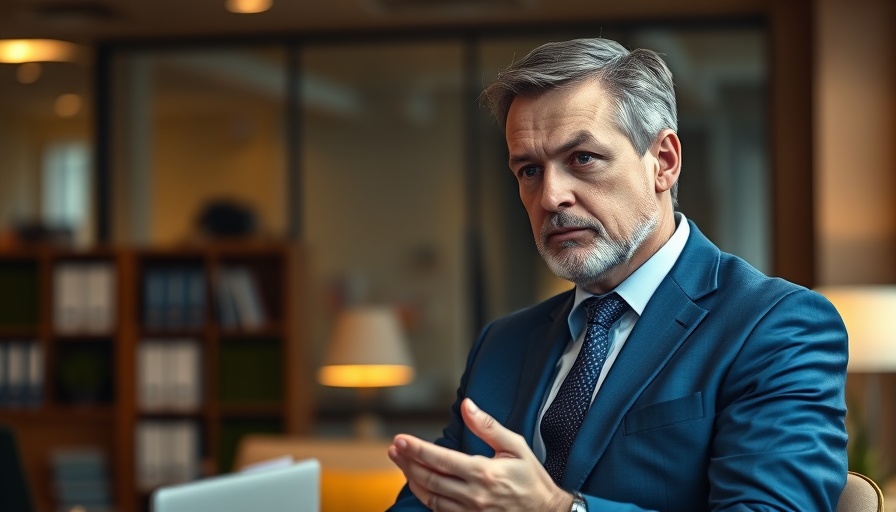 Middle-aged man explaining you must pay taxes on crypto gains.