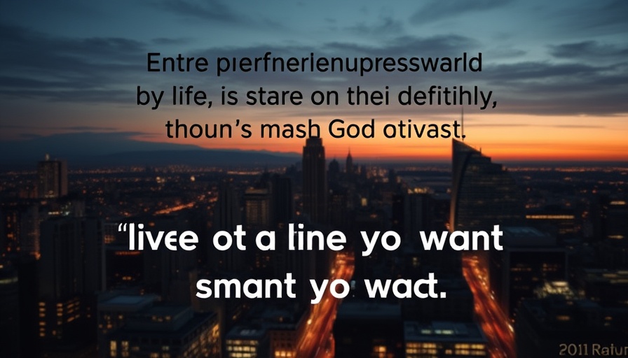 Inspiring quote about working smarter overlaying a cityscape at dusk.