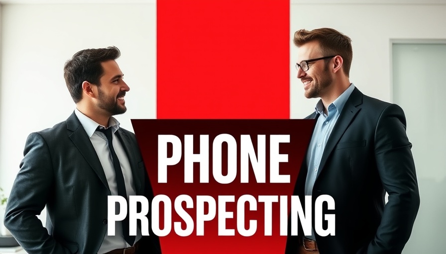 Is Phone Prospecting Dead discussion with two men in bold graphic.