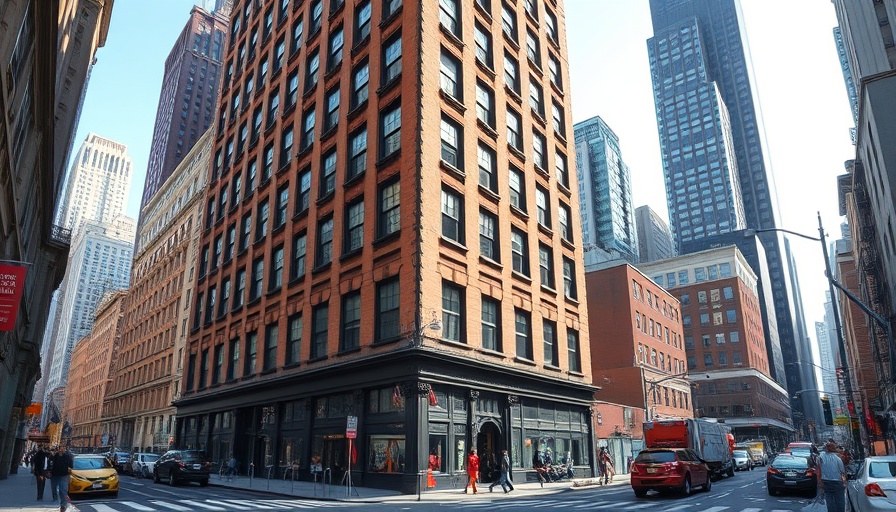 NYC street scene showcasing classic urban architecture.