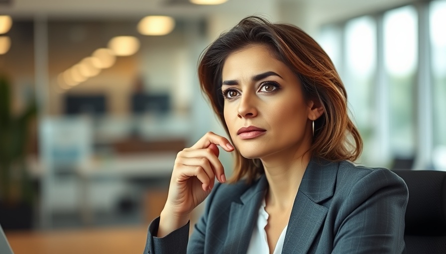 Thoughtful woman reflecting on financial strategies.