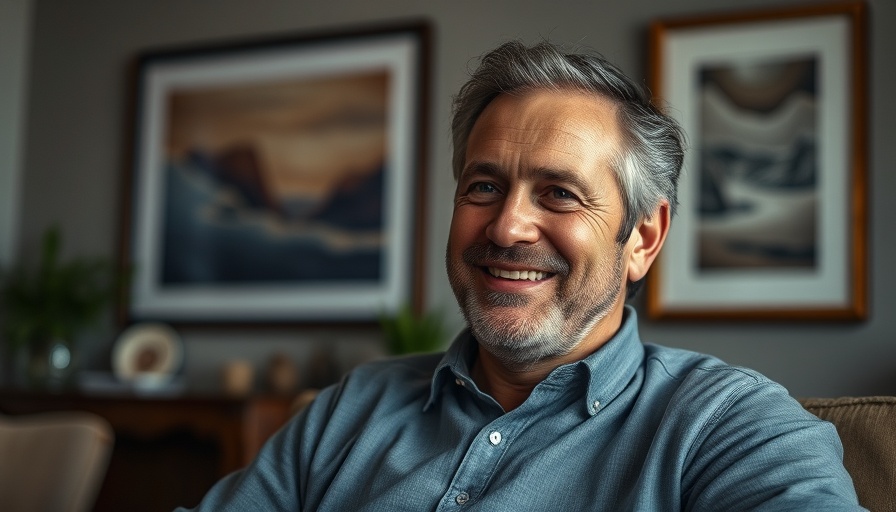 Middle-aged man smiling indoors, relating to cap rates in commercial real estate discussion.