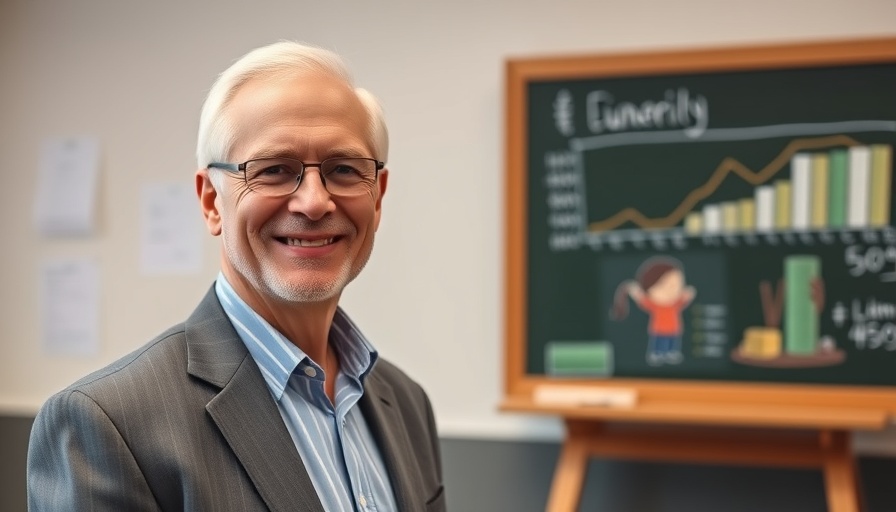 Businessman discussing paying your kids in a classroom setting.