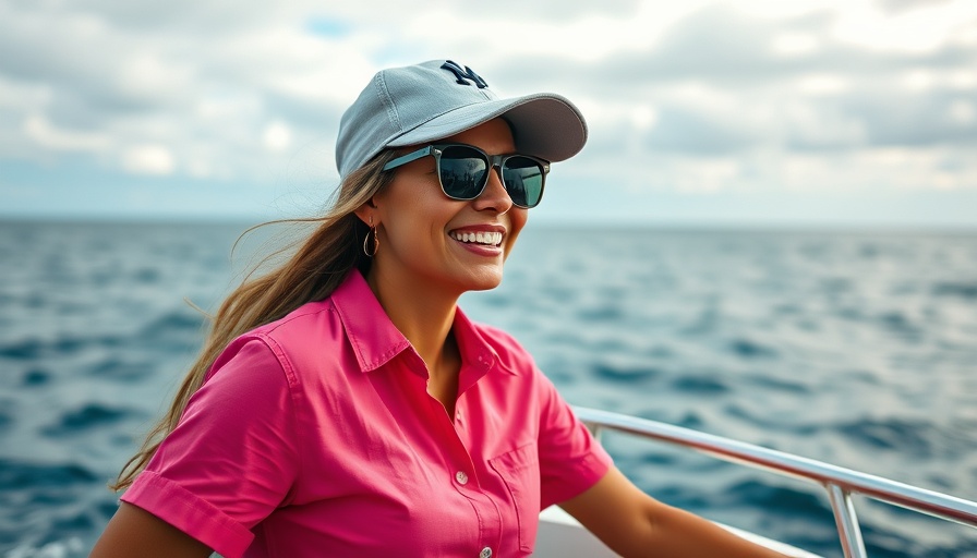 Boating in Boca Grande: Smiling woman boating on serene waters.