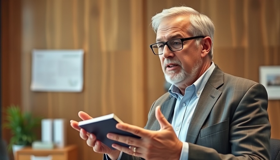 Middle-aged man discussing bookkeeping benefits to track your finances.