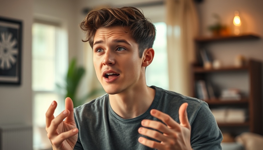 Young man discussing path to 5% rates in a cozy room.