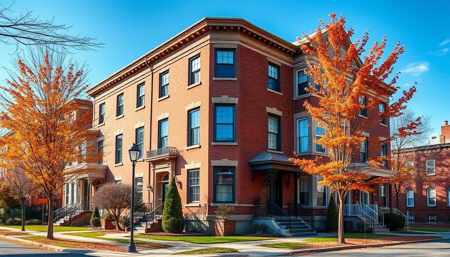 Historic townhouse representing the close of escrow.
