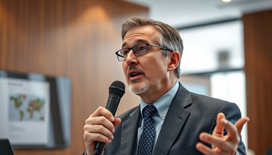 Middle-aged man discussing LLC mistakes in office setting.