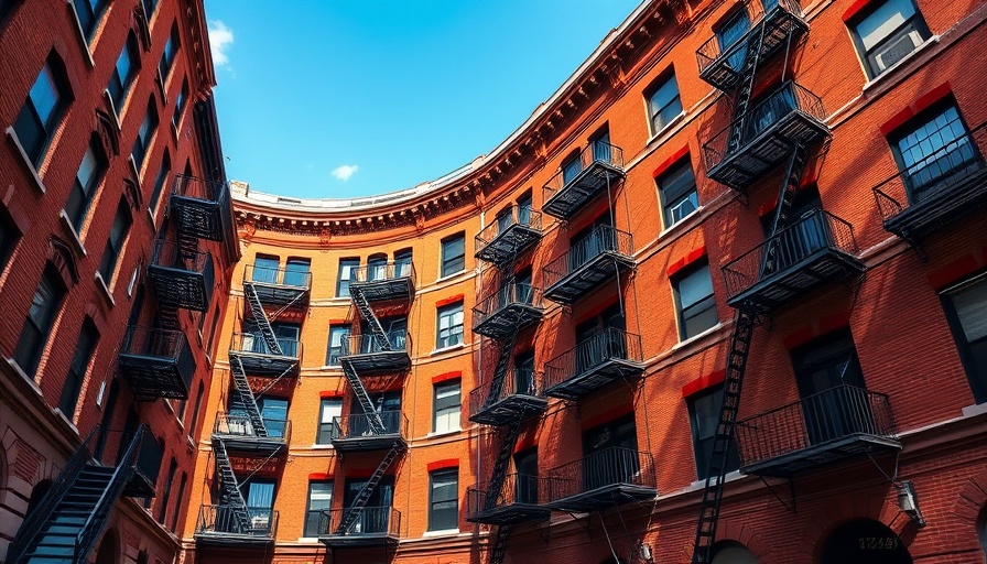 Historic apartment building in NYC related to tenant blacklist.